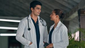 Gashmeer Mahajani and Erica Fernandes in a scene from 108 Base Hospital URI Week 7