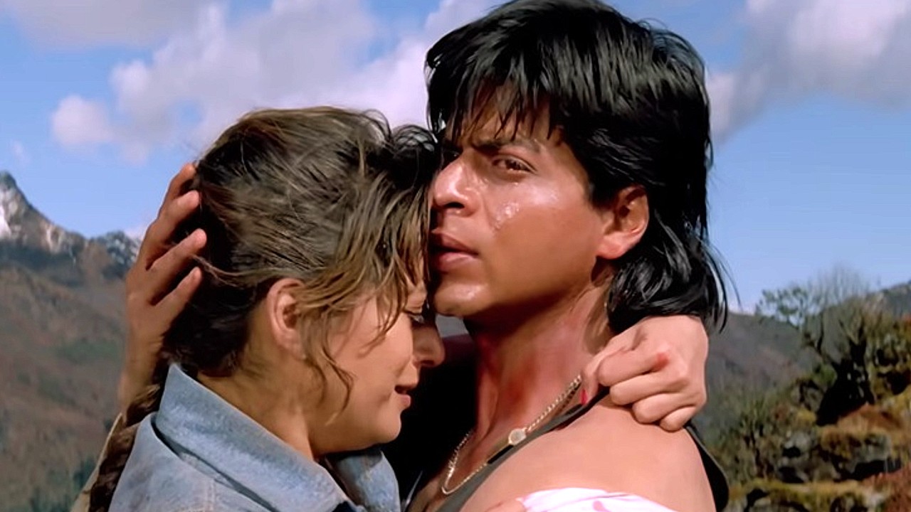 Shah Rukh Khan and Madhuri Dixit in a still from Koyla