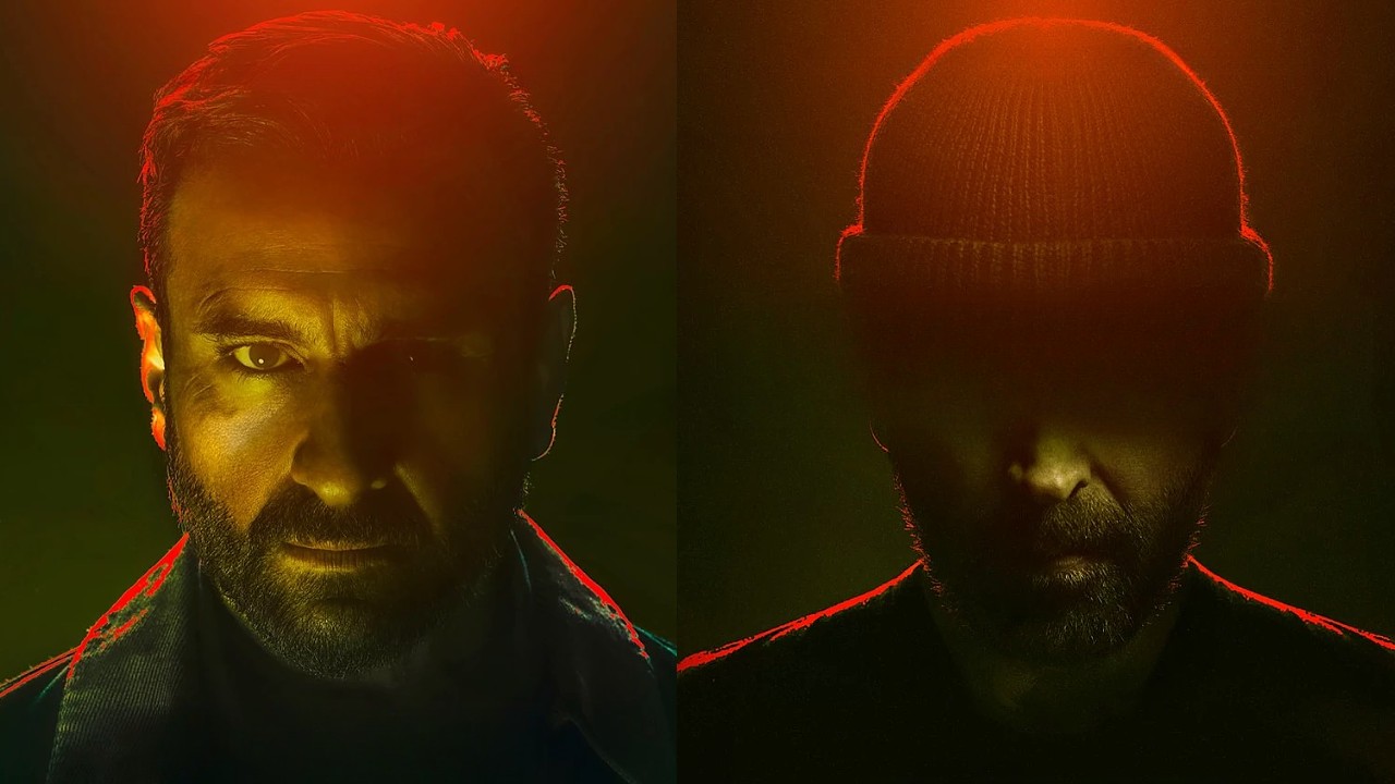 Saif Ali Khan and Akshay Kumar in a still from their upcoming movie Haiwaan directed by Priyadarshan.